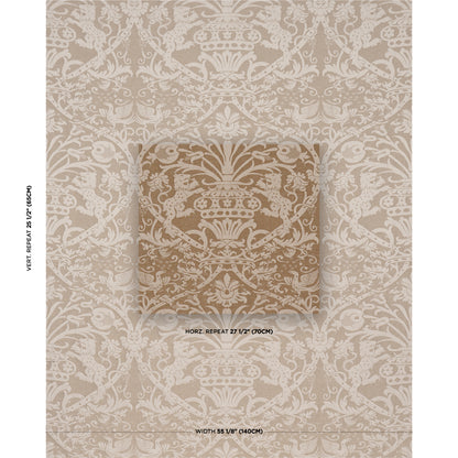 SCHUMACHER  A COUNTRY LIFE DOUGAL DAMASK   Wheat   - 86591