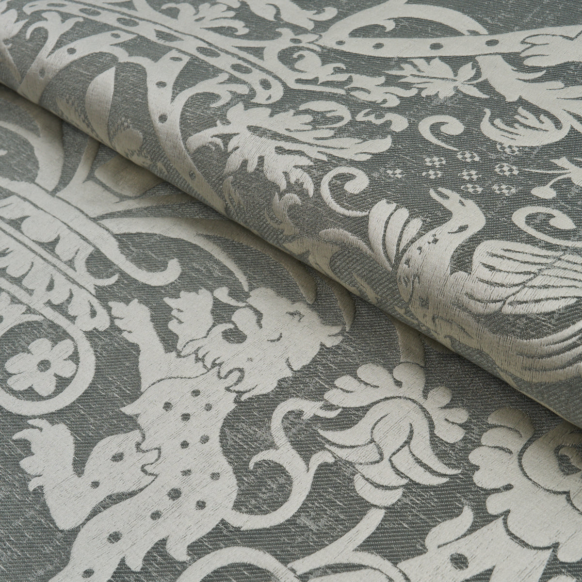 SCHUMACHER  A COUNTRY LIFE DOUGAL DAMASK   Mist   - 86592