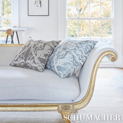 SCHUMACHER  A COUNTRY LIFE DOUGAL DAMASK   Mist   - 86592