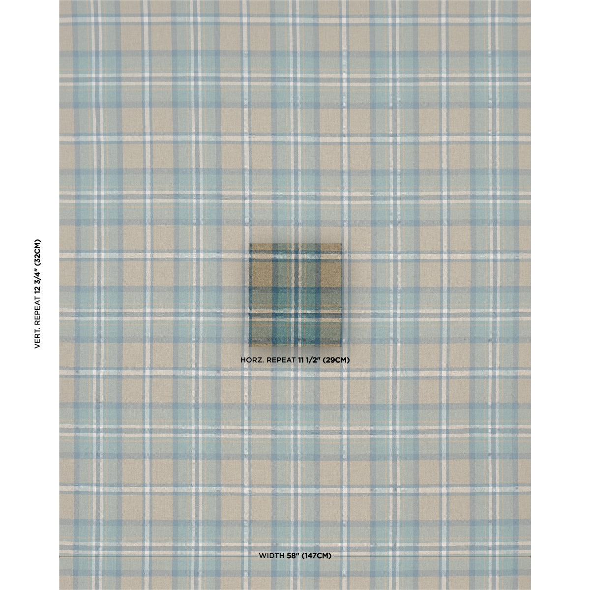 SCHUMACHER  A COUNTRY LIFE HARRIS MERINO PLAID   Leaf   - 86610