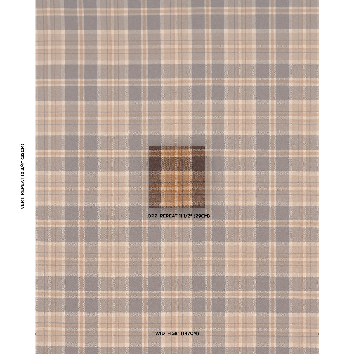 SCHUMACHER  A COUNTRY LIFE HARRIS MERINO PLAID   Spice   - 86611