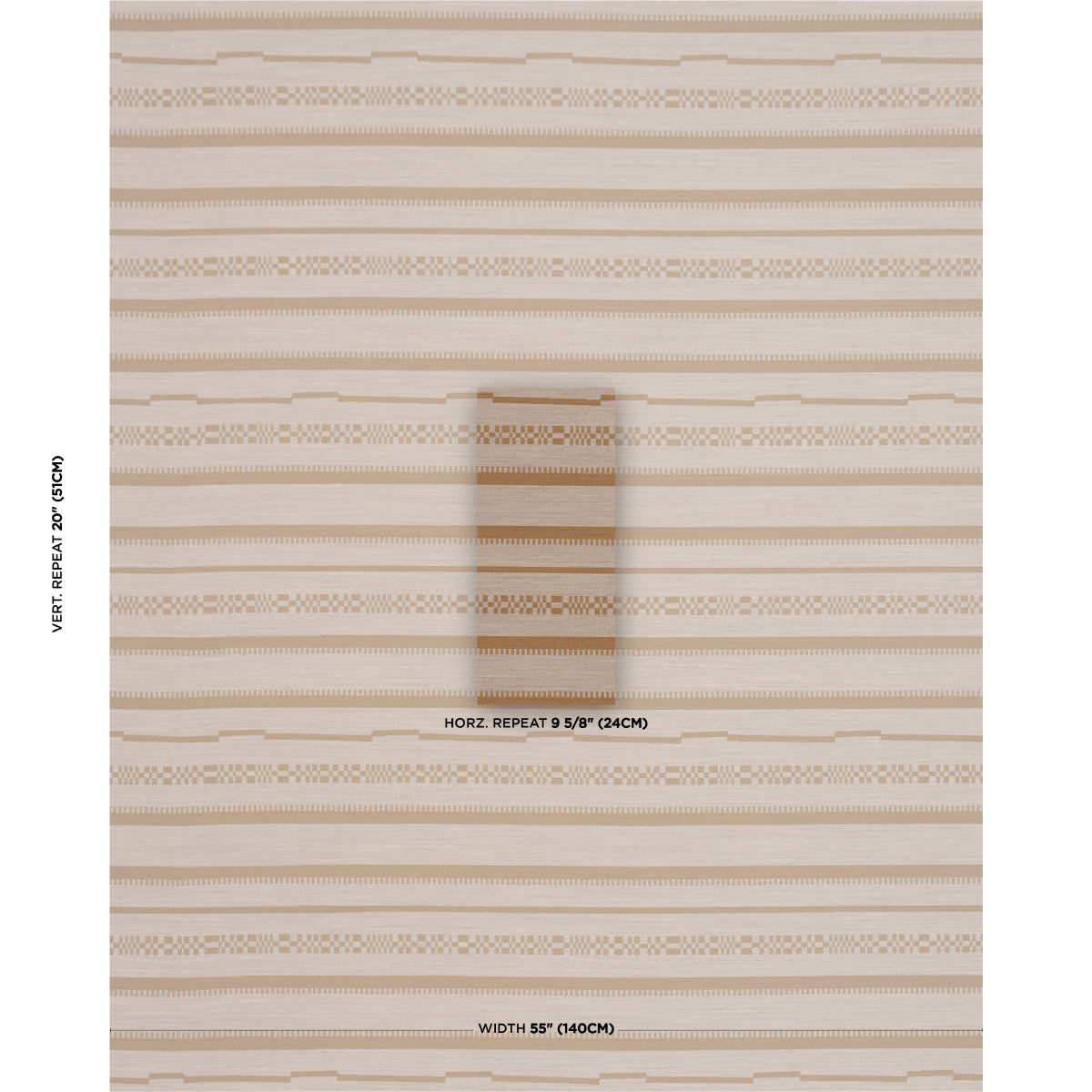 SCHUMACHER  ATELIER PARIS SKYLINE STRIPES REVERSIBLE   Dune   - 86871