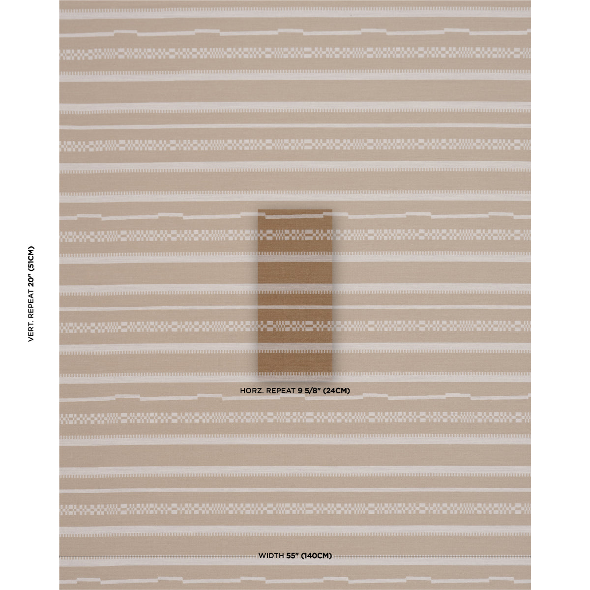 SCHUMACHER  ATELIER PARIS SKYLINE STRIPES REVERSIBLE   Dune   - 86871