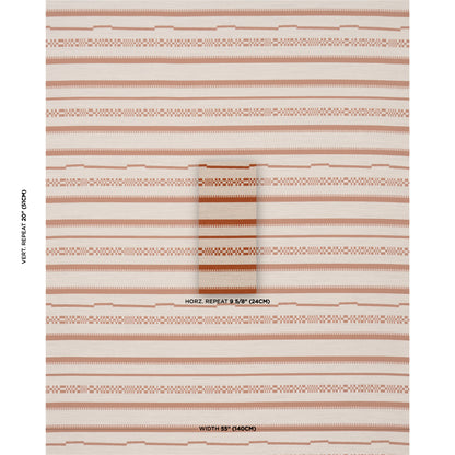 SCHUMACHER  ATELIER PARIS SKYLINE STRIPES REVERSIBLE   Burnt Orange   - 86872