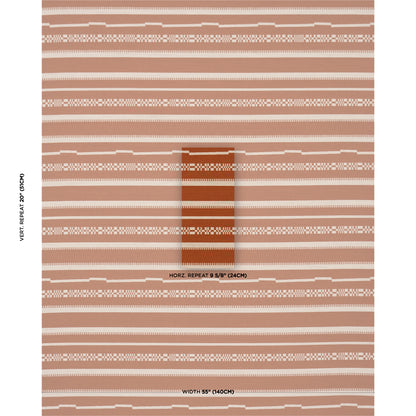 SCHUMACHER  ATELIER PARIS SKYLINE STRIPES REVERSIBLE   Burnt Orange   - 86872