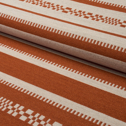 SCHUMACHER  ATELIER PARIS SKYLINE STRIPES REVERSIBLE   Burnt Orange   - 86872