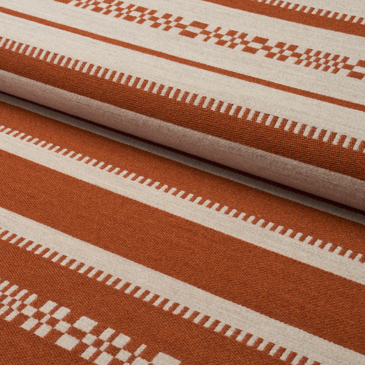 SCHUMACHER  ATELIER PARIS SKYLINE STRIPES REVERSIBLE   Burnt Orange   - 86872