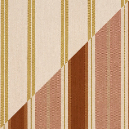 SCHUMACHER  ATELIER PARIS DOUBLE FACE STRIPES   Terracotta Lime   - 86880