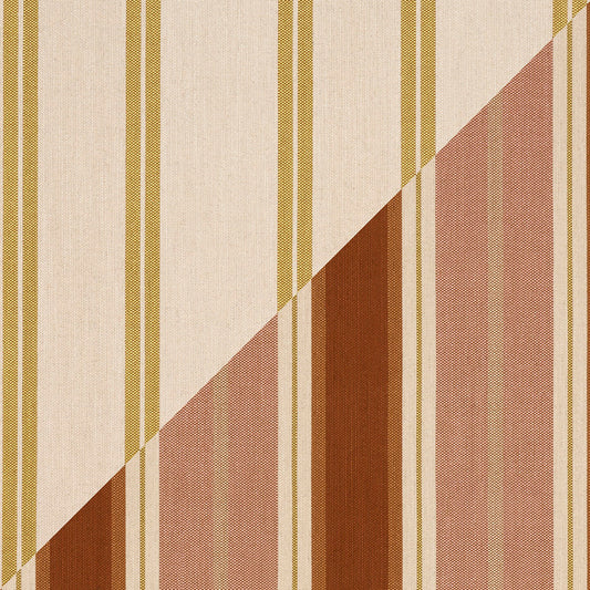 SCHUMACHER  ATELIER PARIS DOUBLE FACE STRIPES   Terracotta Lime   - 86880