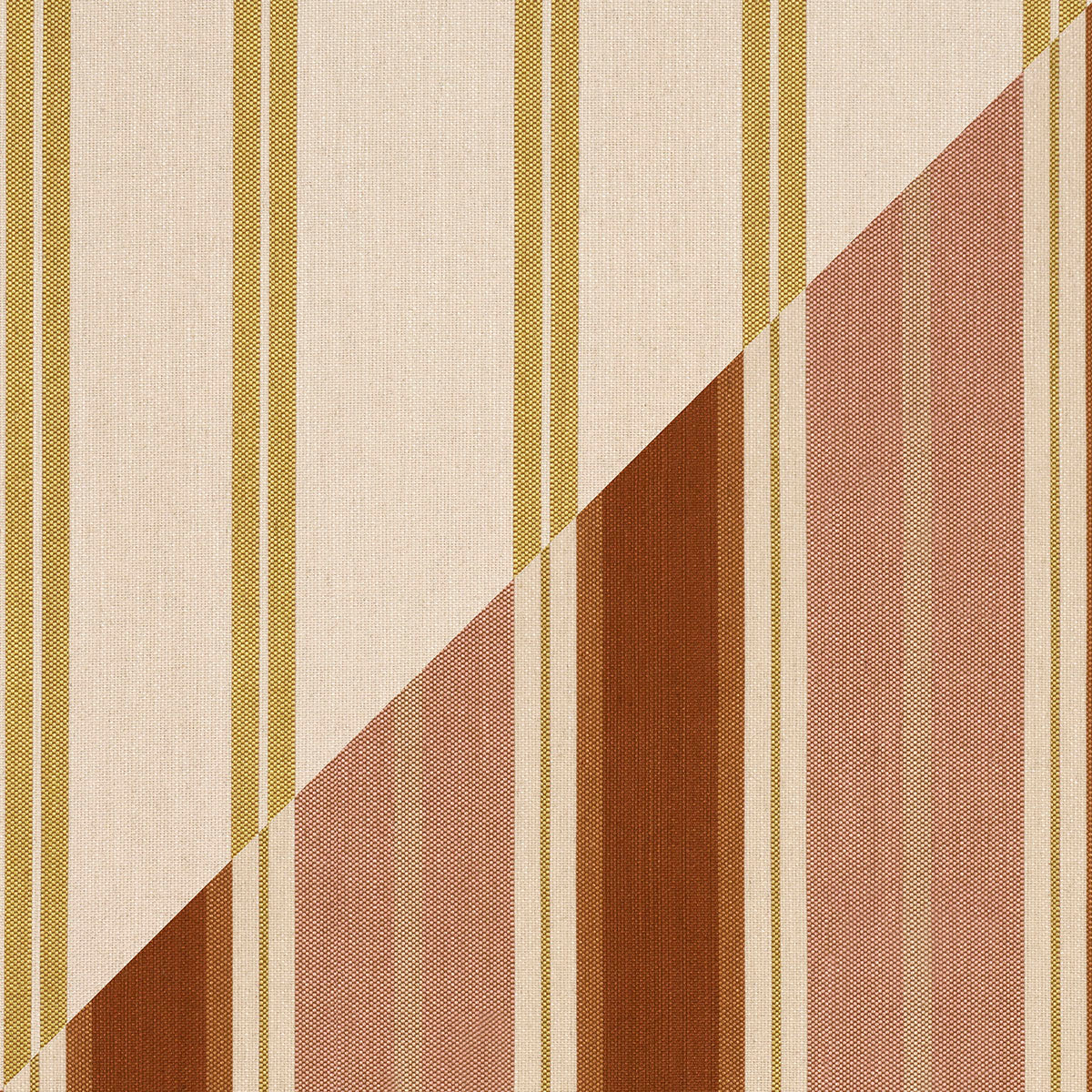 SCHUMACHER  ATELIER PARIS DOUBLE FACE STRIPES   Terracotta Lime   - 86880
