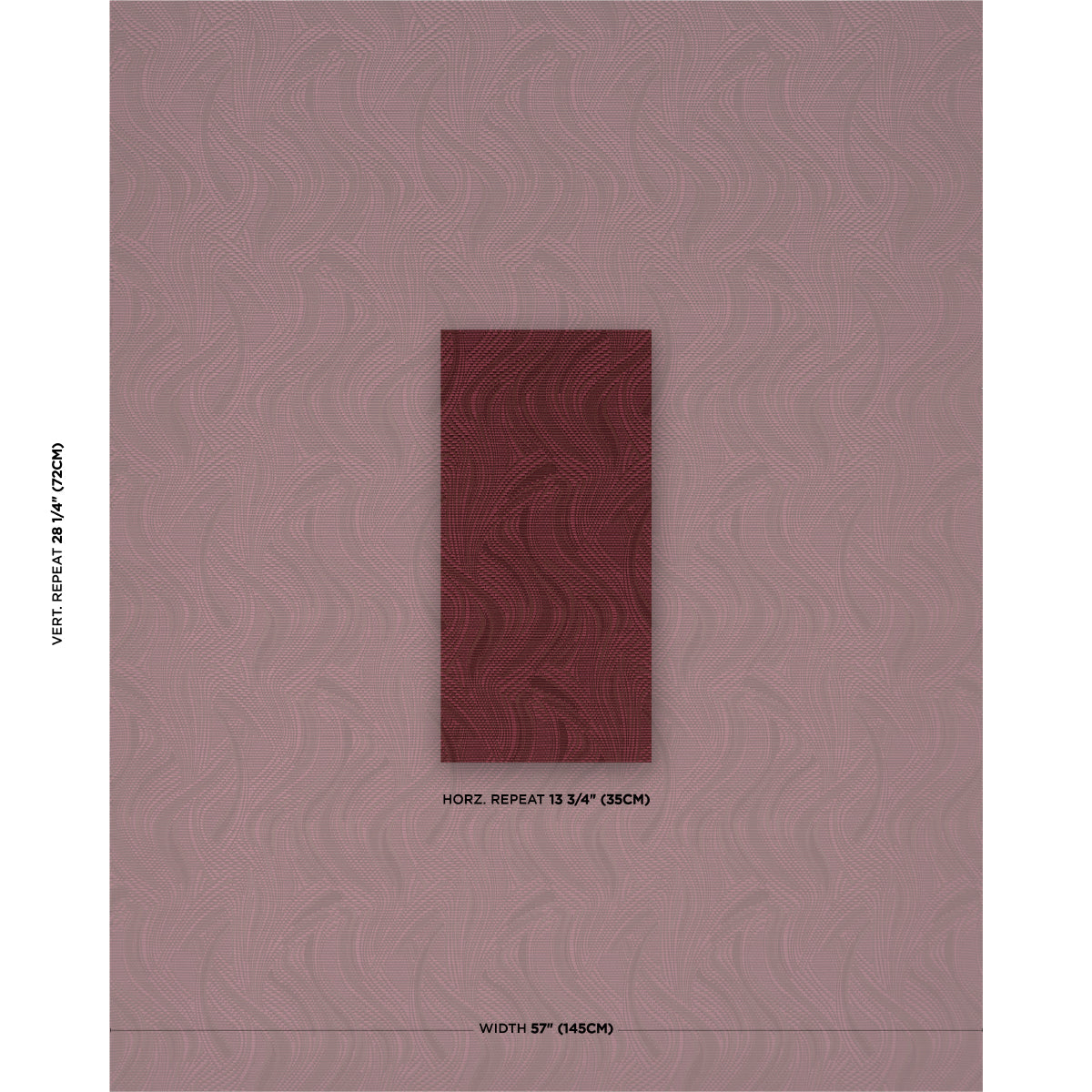 SCHUMACHER  ATELIER PARIS QUILTED WAVES INDOOR/OUTDOOR   Merlot   - 86891