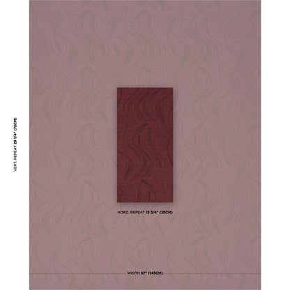 SCHUMACHER  ATELIER PARIS QUILTED WAVES INDOOR/OUTDOOR   Merlot   - 86891