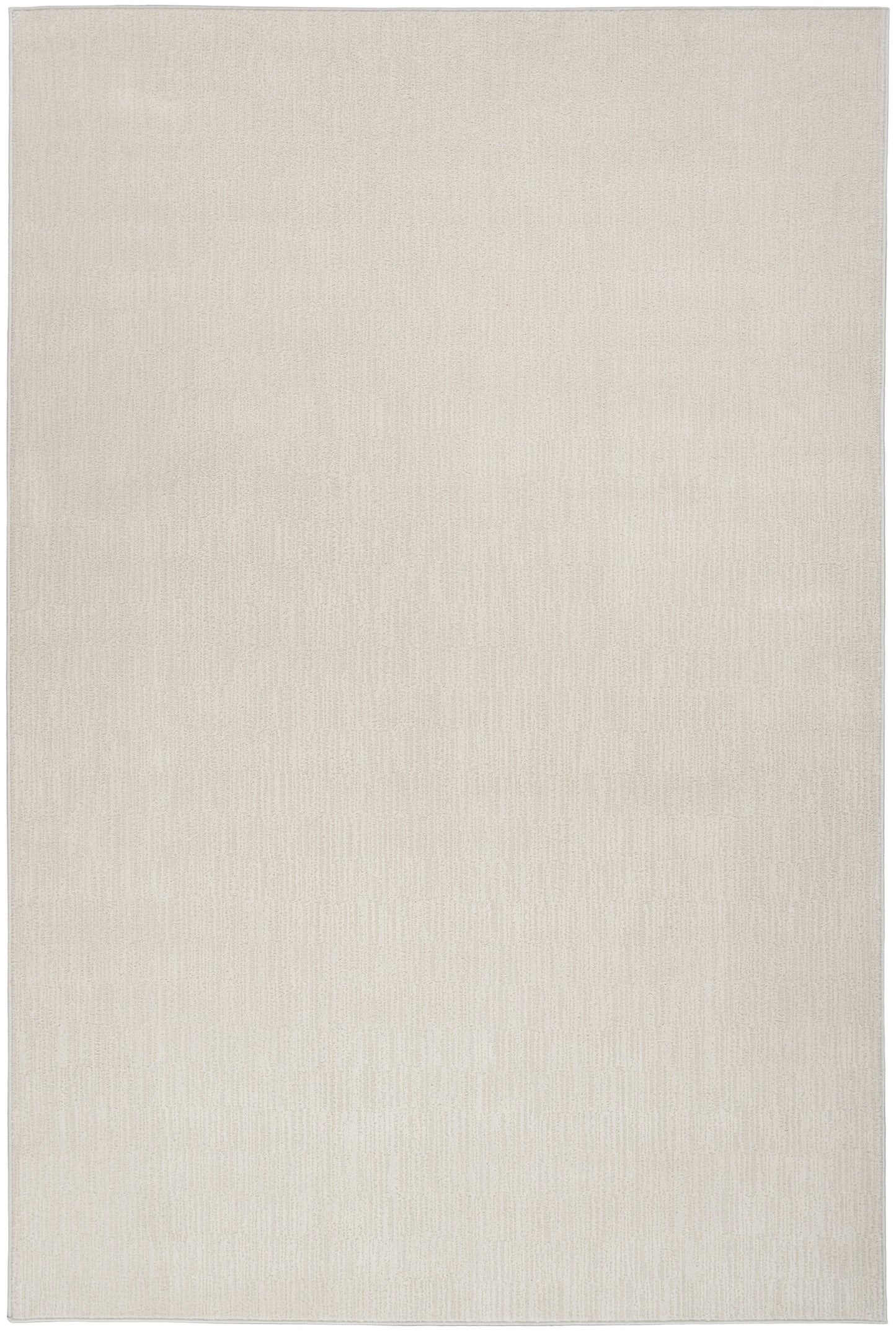 Cream beige rectangular rug with subtle woven texture, minimalist neutral decor.
