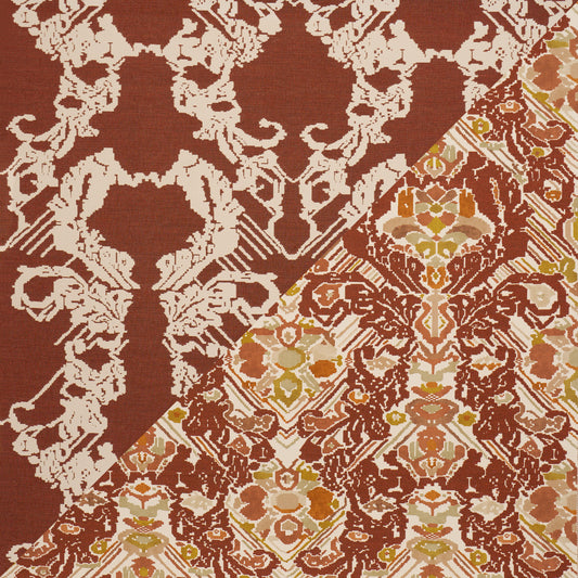 SCHUMACHER  ATELIER PARIS REVERSIBLE DIGITAL DAMASK   Chartreuse   - 87550