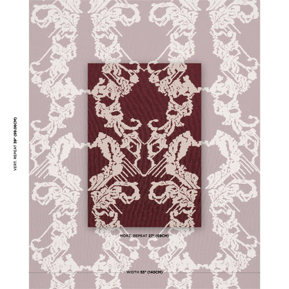 SCHUMACHER  ATELIER PARIS REVERSIBLE DIGITAL DAMASK   Merlot   - 87551