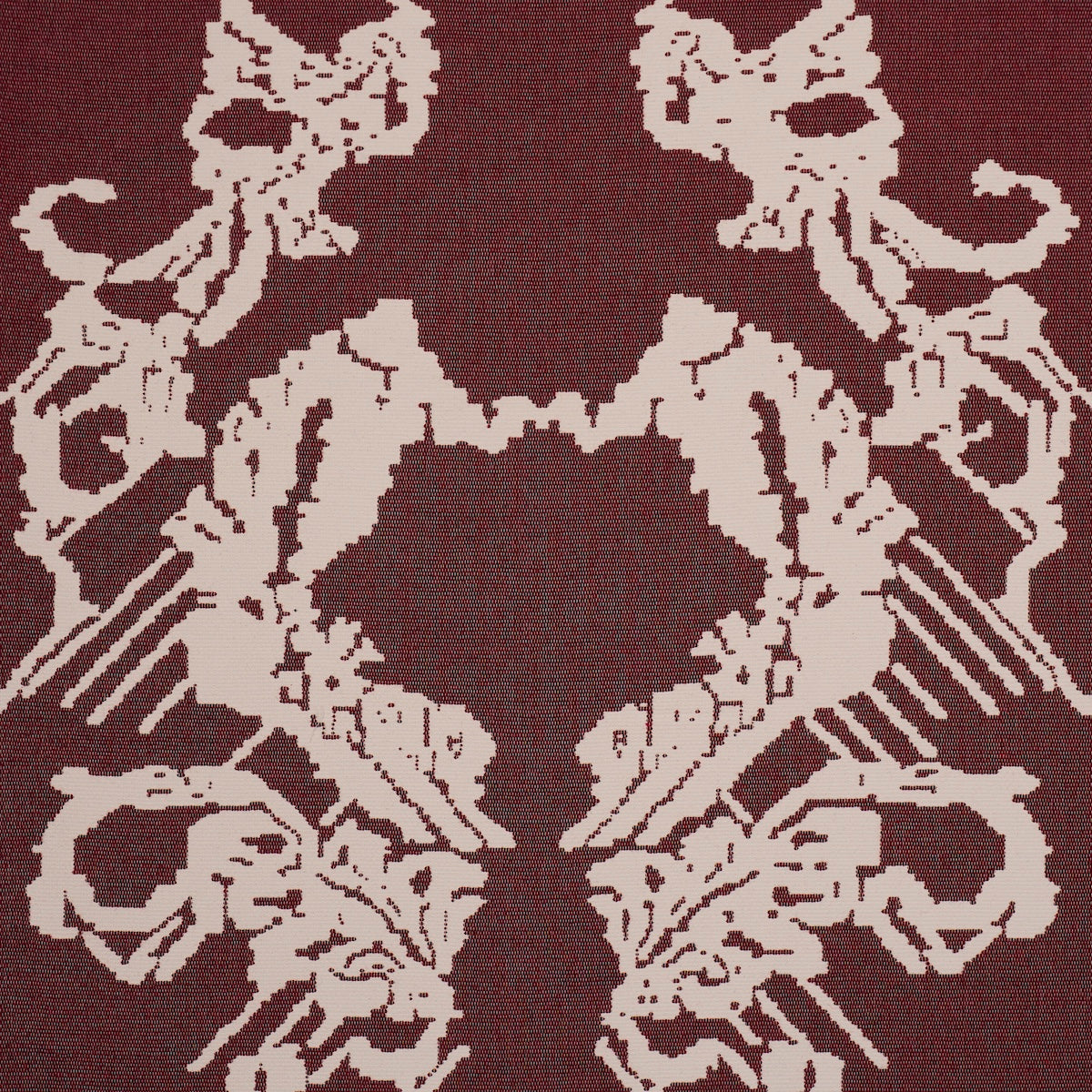 SCHUMACHER  ATELIER PARIS REVERSIBLE DIGITAL DAMASK   Merlot   - 87551