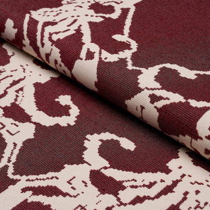 SCHUMACHER  ATELIER PARIS REVERSIBLE DIGITAL DAMASK   Merlot   - 87551
