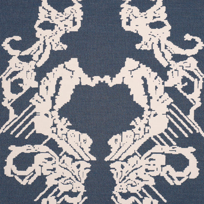 SCHUMACHER  ATELIER PARIS REVERSIBLE DIGITAL DAMASK   Denim   - 87552