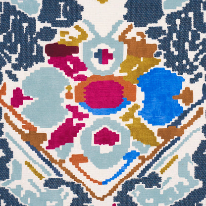 SCHUMACHER  ATELIER PARIS REVERSIBLE DIGITAL DAMASK   Denim   - 87552