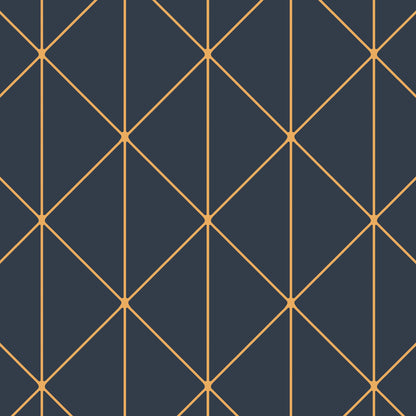 SCHUMACHER  Borastapeter DIAMONDS   NAVY , GOLD   - 8804