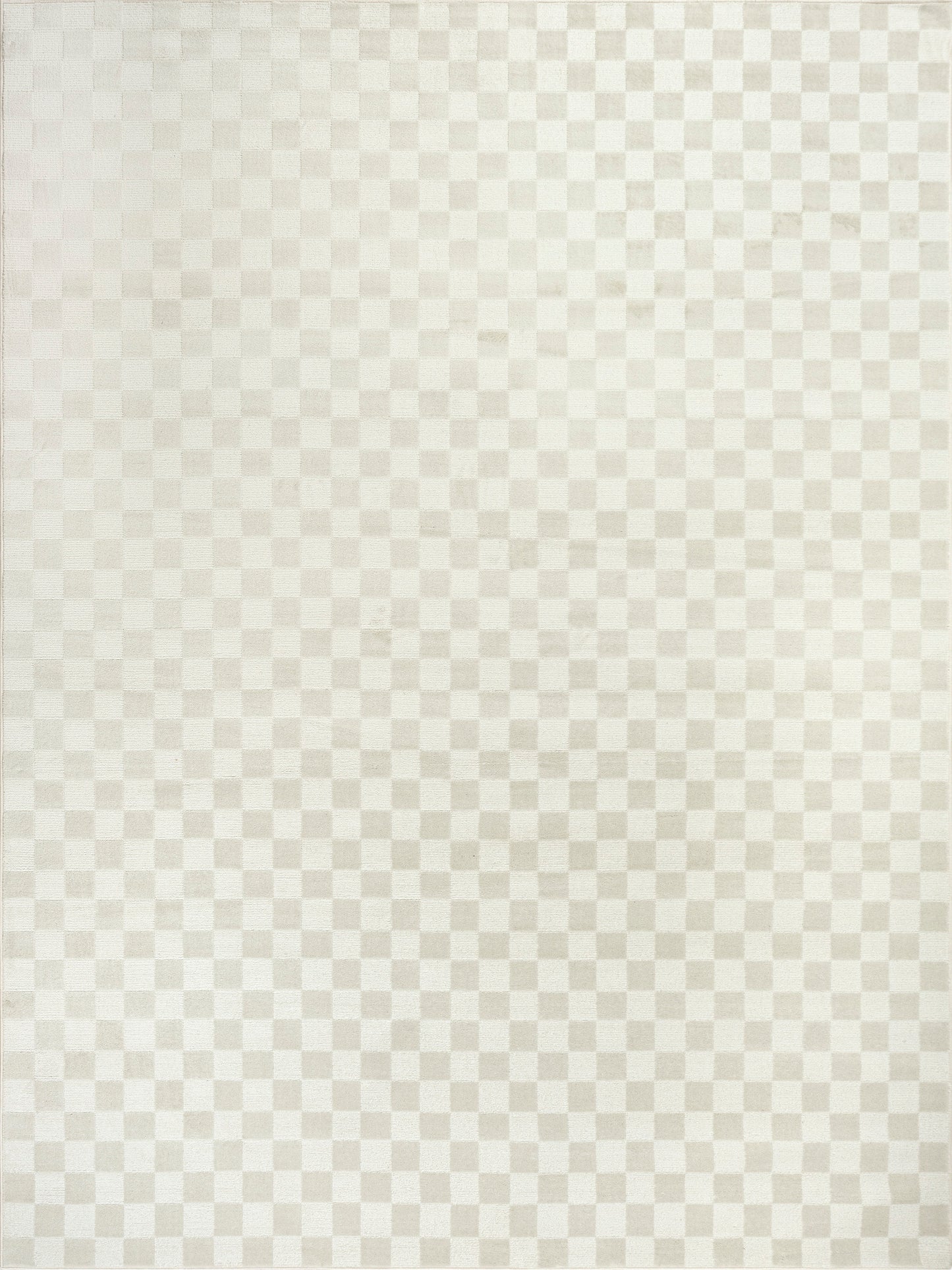 Beige checkerboard pattern with subtle, light squares and fabric-like texture.