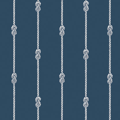 SCHUMACHER  Borastapeter KNOT STRIPE   NAVY   - 8858