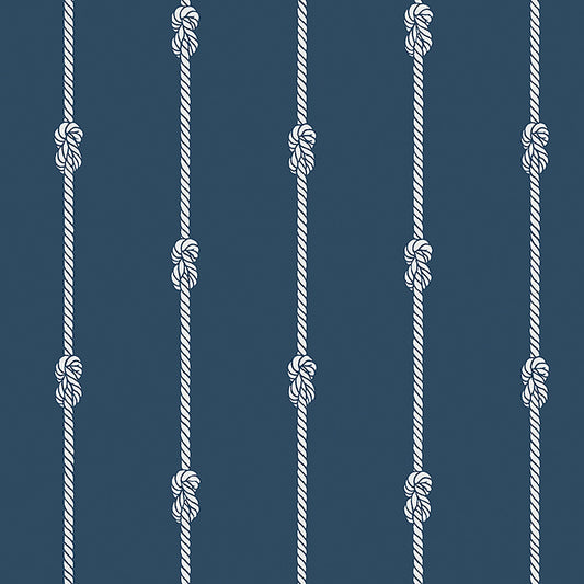 SCHUMACHER  Borastapeter KNOT STRIPE   NAVY   - 8858