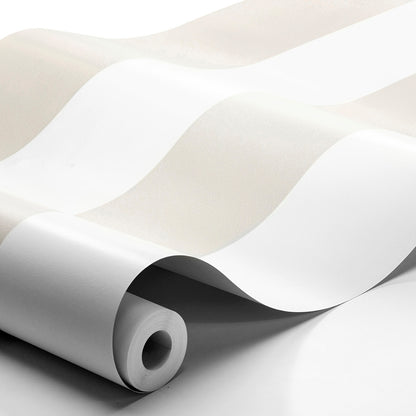 SCHUMACHER  Borastapeter ORUST STRIPE   STONE   - 8879