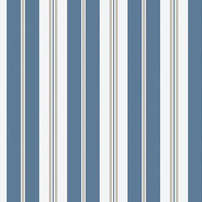 SCHUMACHER  Borastapeter SANDHAMN STRIPE   BLUE   - 8885