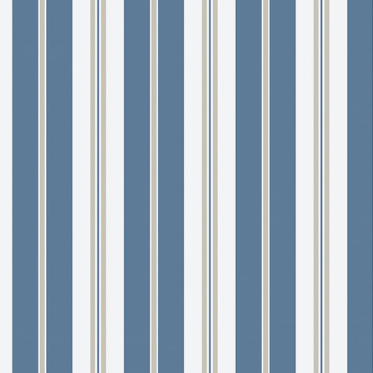 SCHUMACHER  Borastapeter SANDHAMN STRIPE   BLUE   - 8885