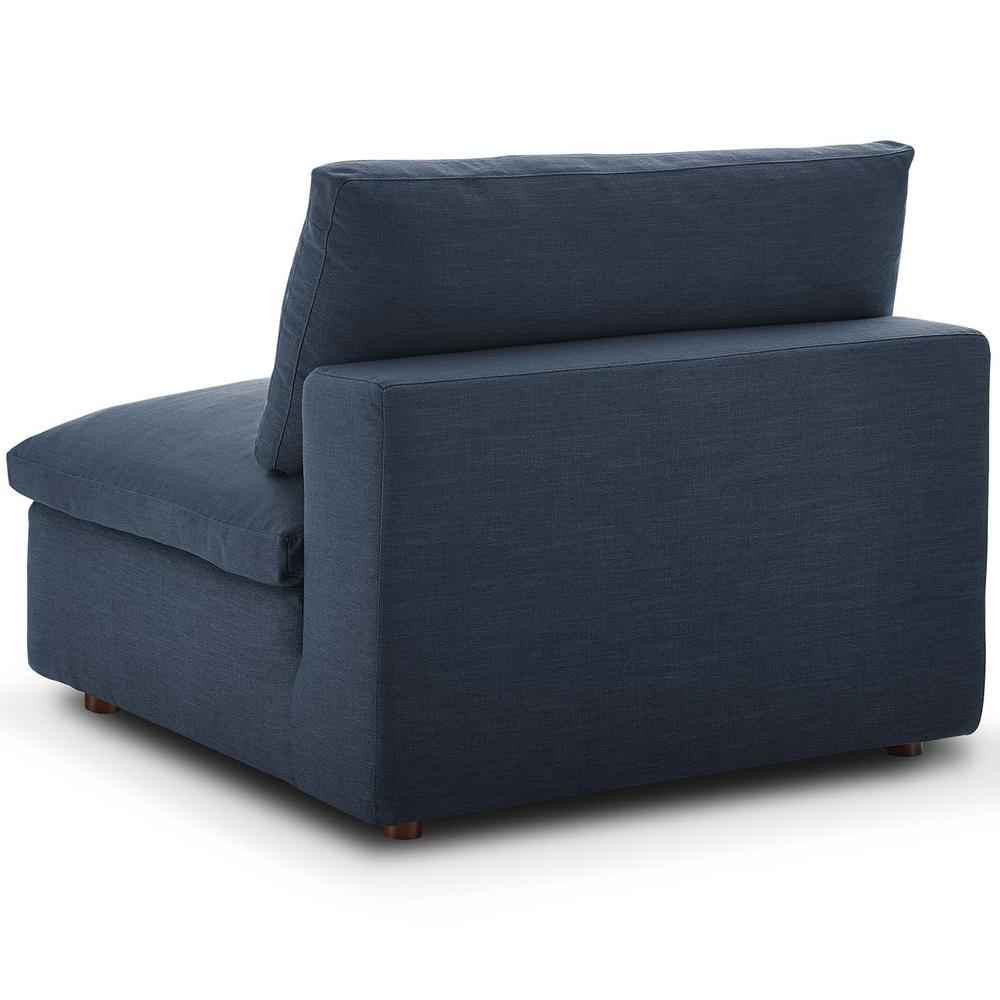 Down Filled Overstuffed 5 Piece Sectional Sofa Set -Azure