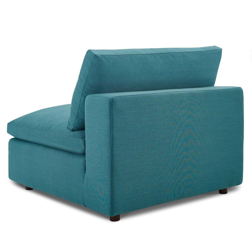 Down Filled Overstuffed 5 Piece Sectional Sofa Set-Teal