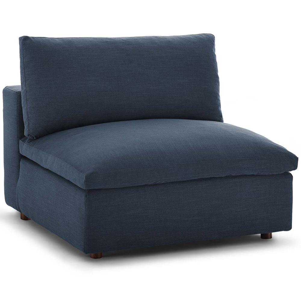 Commix Down Filled Overstuffed 5 Piece Sectional Sofa Set - Azure