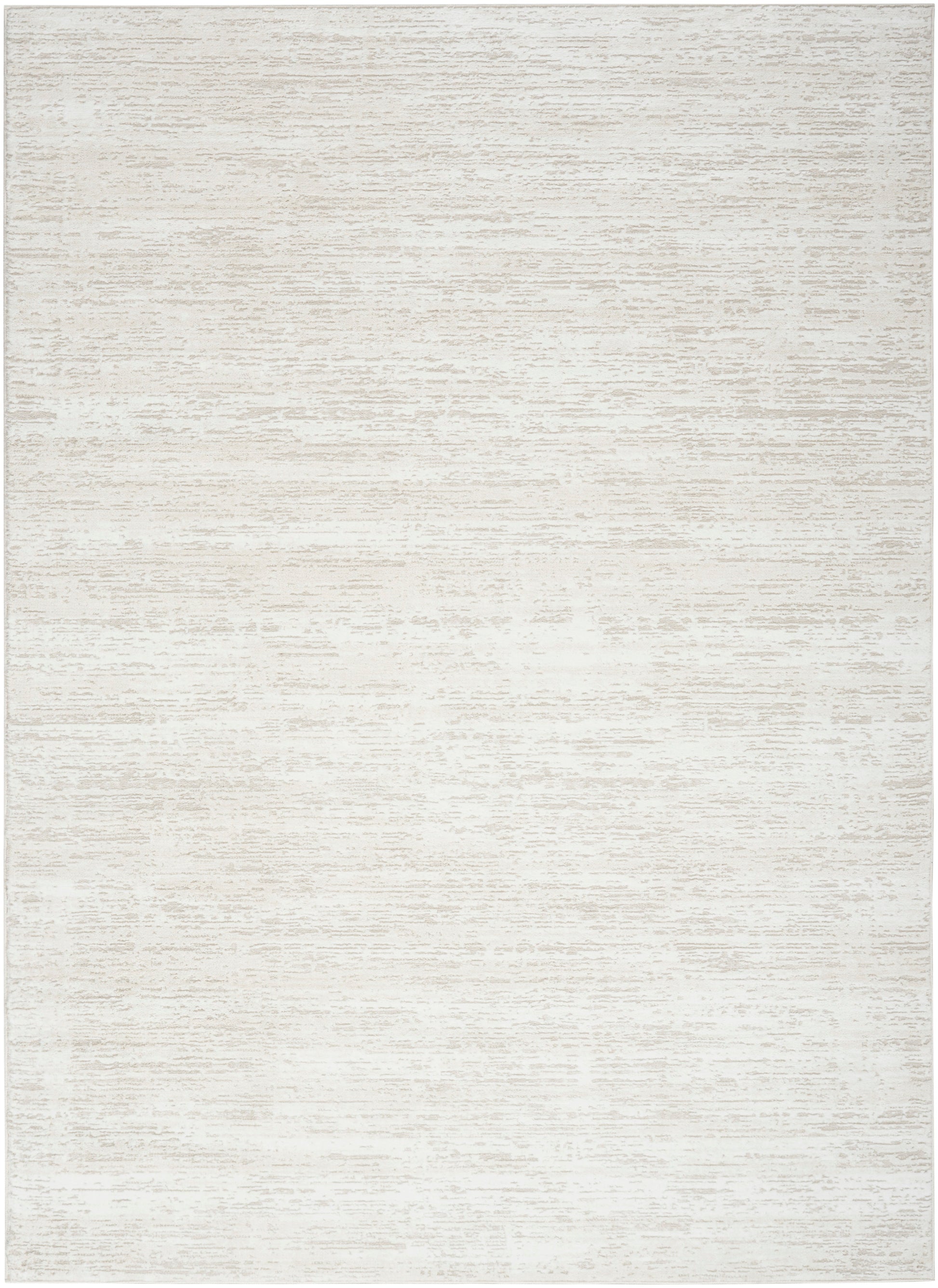 Light beige textured area rug with subtle heathered weave; neutral, versatile for living room or bedroom.