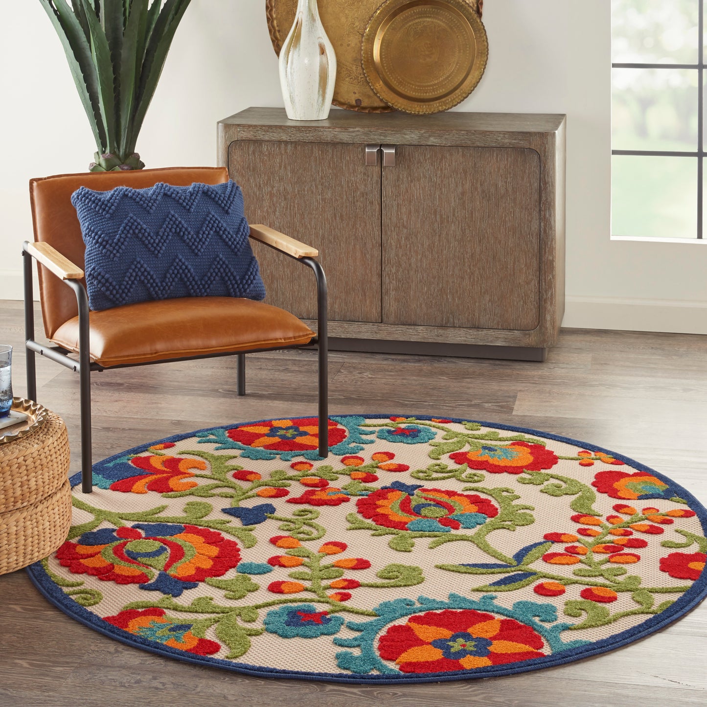 Nourison Rugs Nourison Home   Farmhouse 4' X Round    - 099446723222