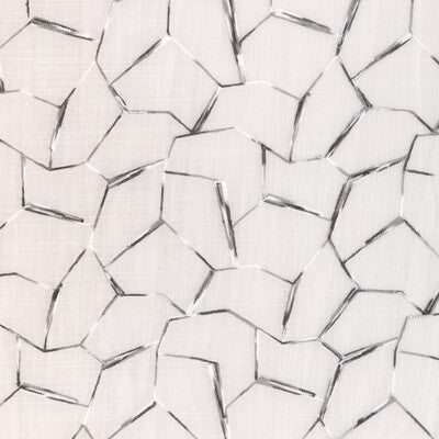 KRAVET BASICS EMBROIDERY ABSTRACT WHITE,GREY,BLACK   - 90038.1101.0