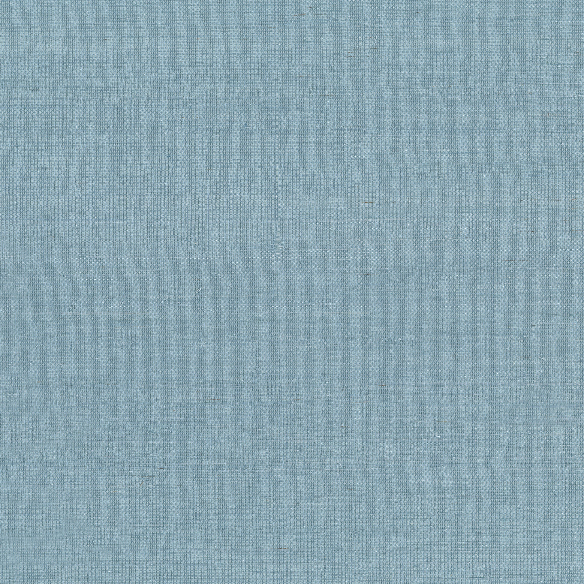 Light blue woven fabric close-up with subtle linen texture and visible warp and weft threads.