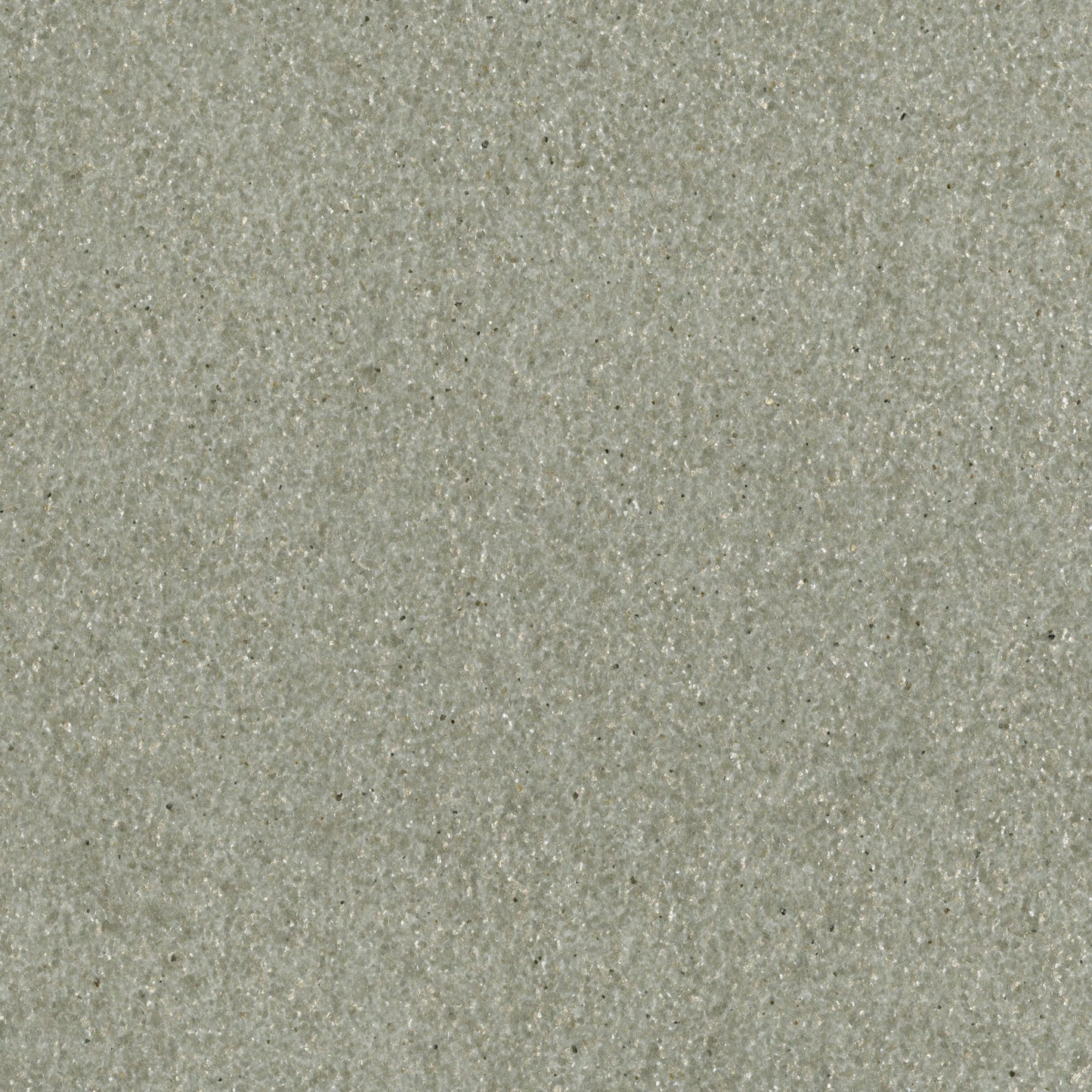 Close-up of light gray textured wallpaper with tiny reflective grains and a silver mica finish.