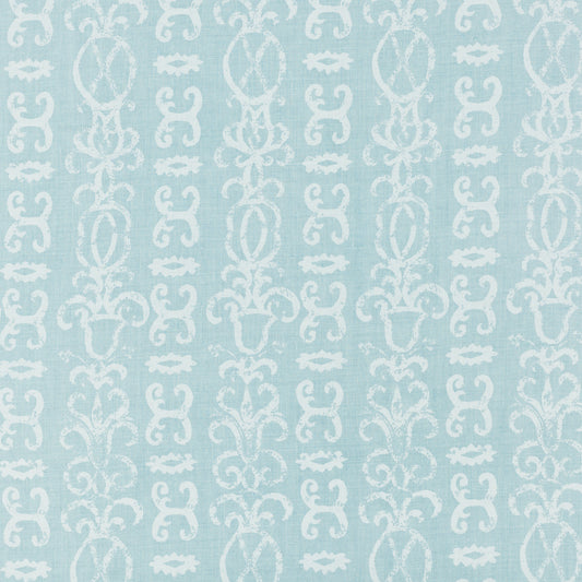 SCHUMACHER  RAOUL TEXTILES PINEAPPLE STRIPE PRINTS PRINTS SEA   - 907B80