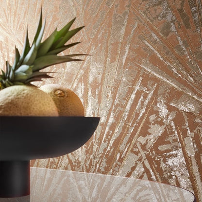 Galerie Wallcoverings Energy Fan Palm Galerie Wallcoverings  Rose Gold   - EN91937
