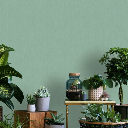 Galerie Wallcoverings Energy Linen Galerie Wallcoverings  Green   - EN91978