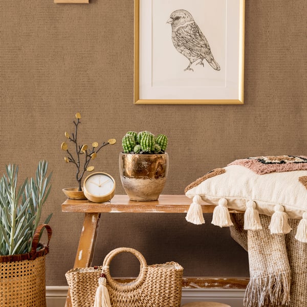 Galerie Wallcoverings Energy Twill Galerie Wallcoverings  Bronze, Brown   - EN91984