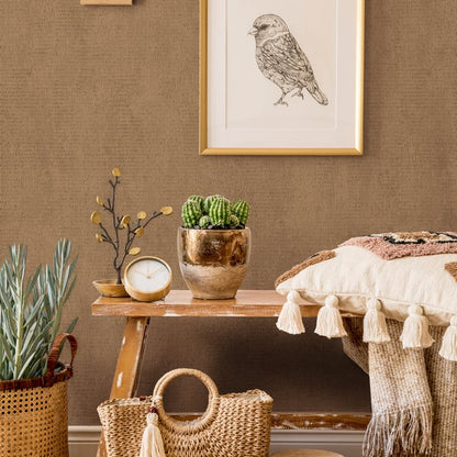 Galerie Wallcoverings Energy Twill Galerie Wallcoverings  Bronze, Brown   - EN91984