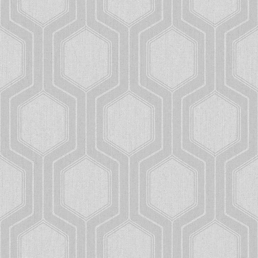 SCHUMACHER  Borastapeter GRAPHIC HEXAGON   GREY   - 9306