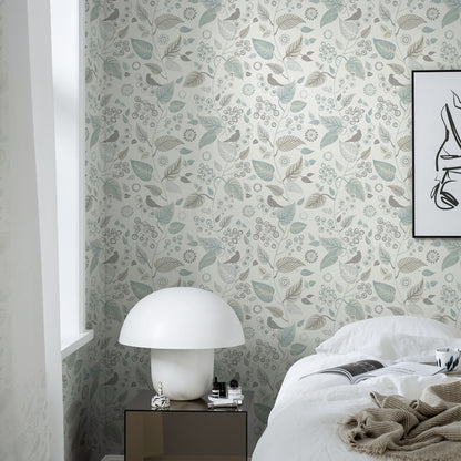 SCHUMACHER  Borastapeter LEAF RHAPSODY   SLATE   - 9331