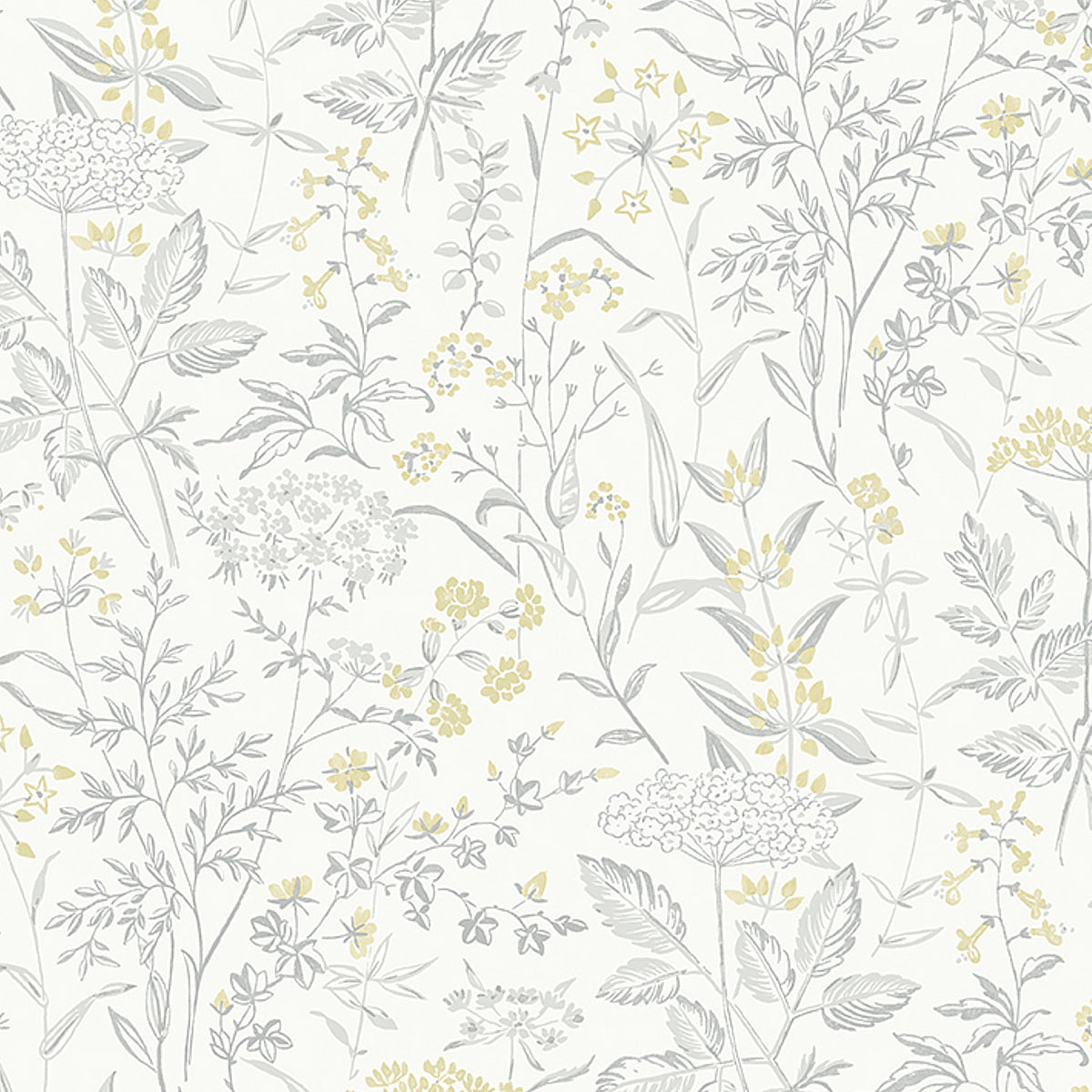 SCHUMACHER  Borastapeter DELICATE DANCE   GREY , YELLOW   - 9337