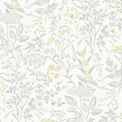 SCHUMACHER  Borastapeter DELICATE DANCE   GREY , YELLOW   - 9337