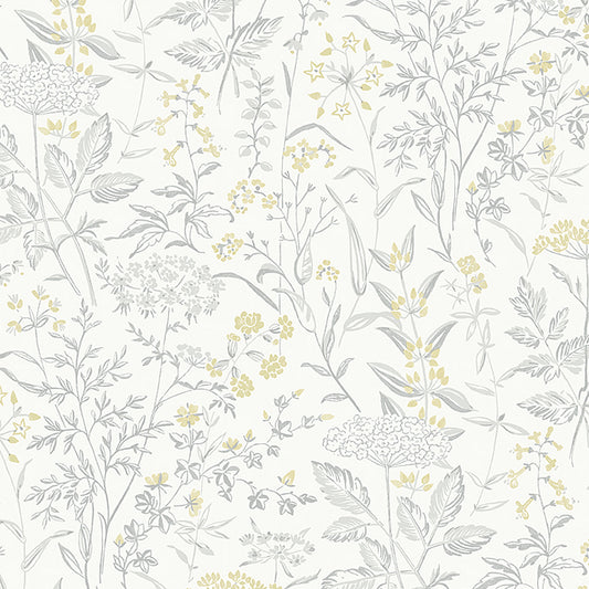 SCHUMACHER  Borastapeter DELICATE DANCE   GREY , YELLOW   - 9337