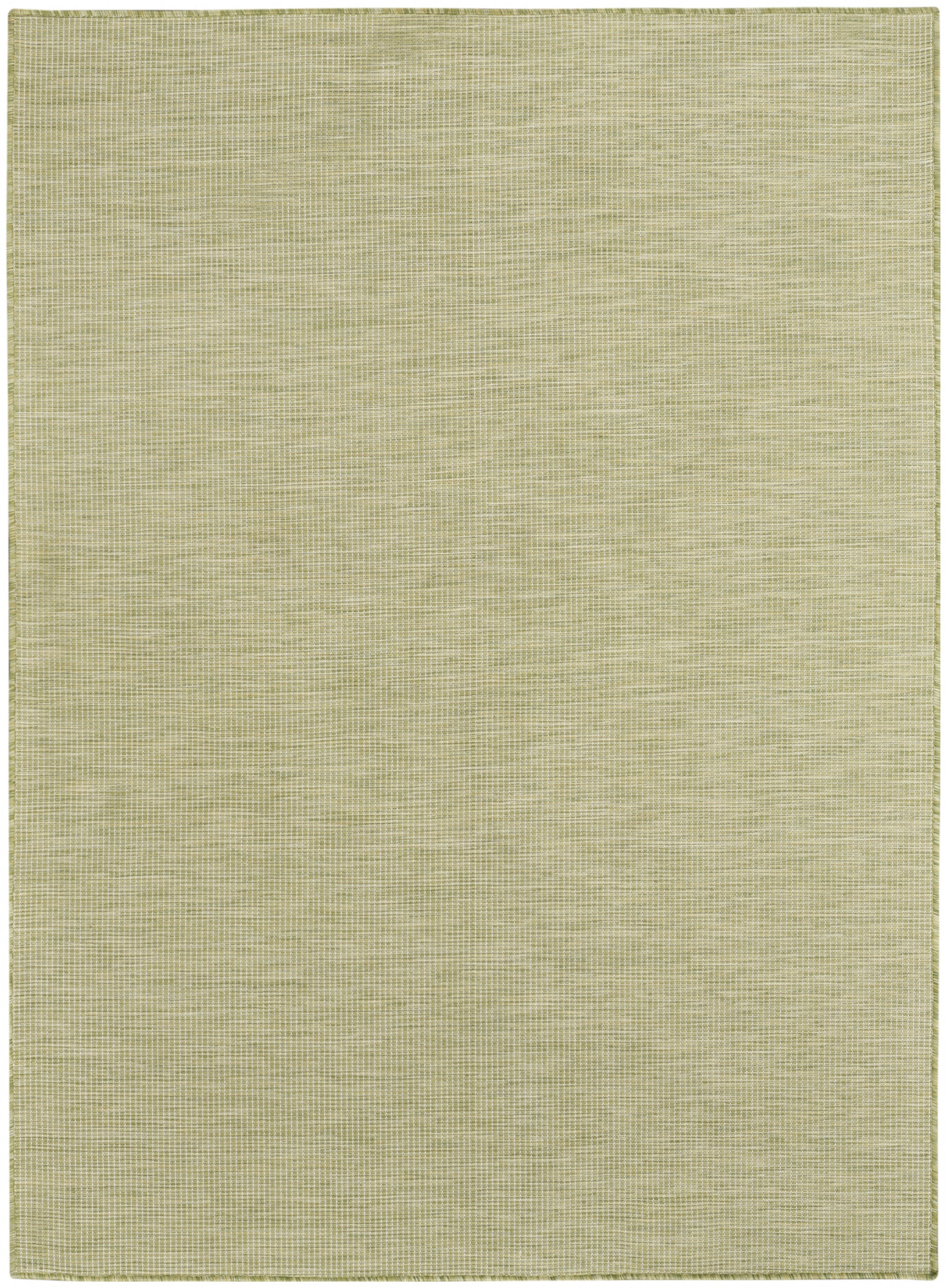 Rectangular woven rug in beige olive tones with subtle grid texture, modern style for living spaces.