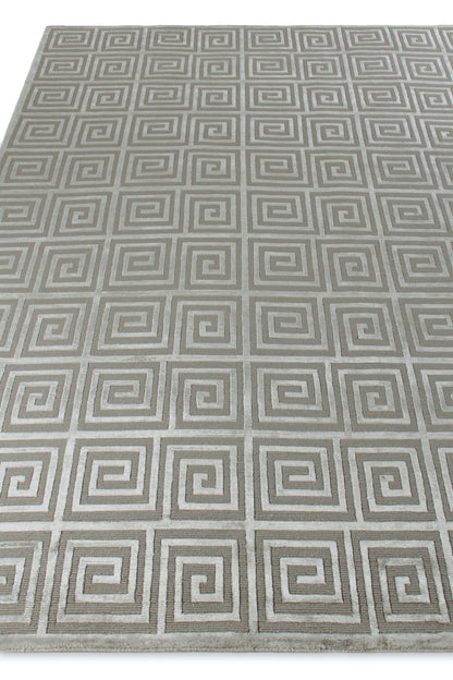 EXQUISITE RUGS OUTLET  Greek Key Indoor Hand Knotted    - 9419-4'X6'